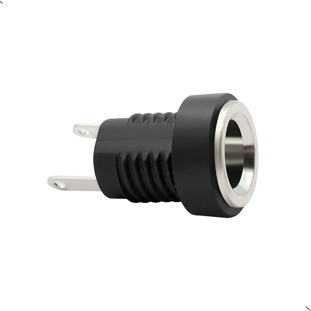 Male Barrel Jack Plug And Female Socket Panel Mount DC Power Connectors Solderable With Shrink Tube 6