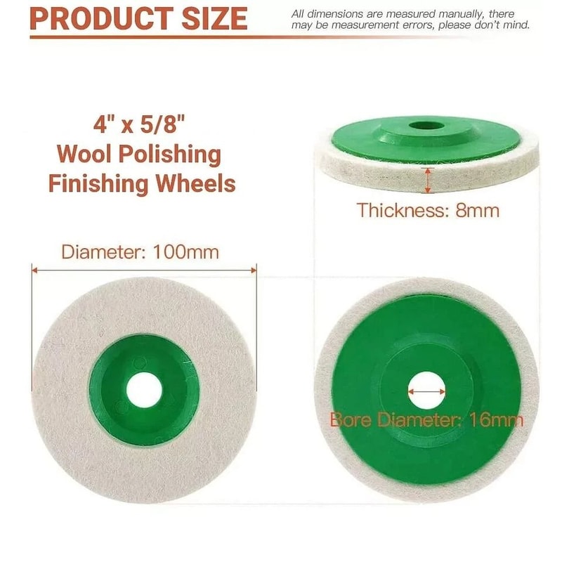 Dense Fine Wool Polishing Discs Buffing Pads For Angle Grinder Finishing Wheel With High Strength P 1
