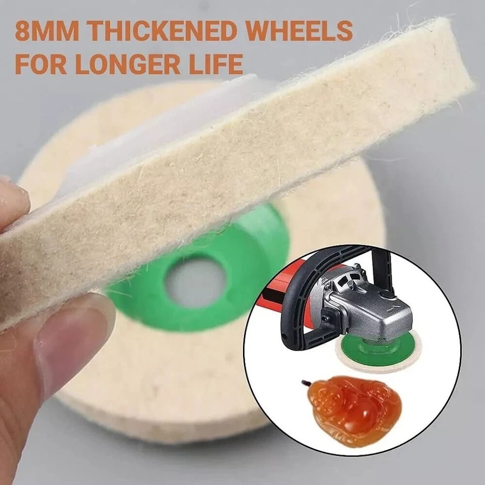 Dense Fine Wool Polishing Discs Buffing Pads For Angle Grinder Finishing Wheel With High Strength P 3