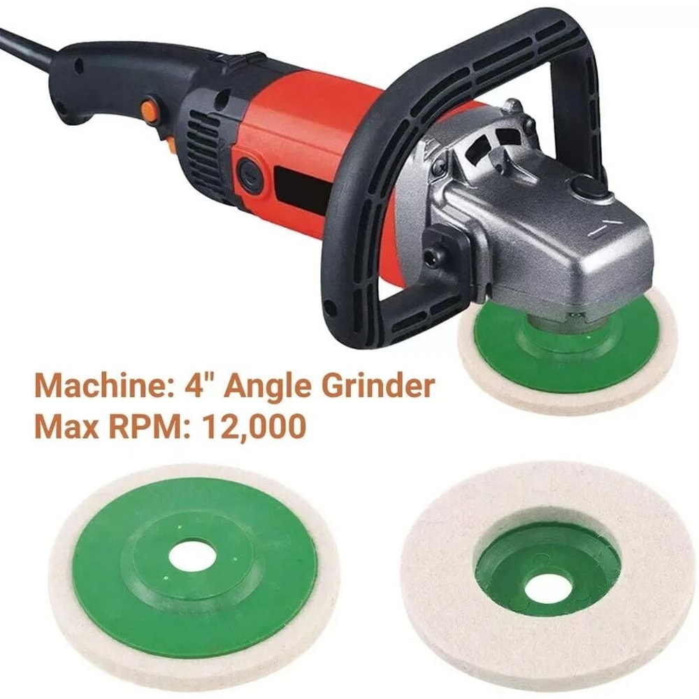 Dense Fine Wool Polishing Discs Buffing Pads For Angle Grinder Finishing Wheel With High Strength P 4