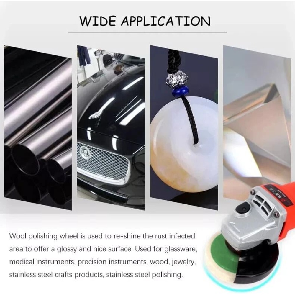 Dense Fine Wool Polishing Discs Buffing Pads For Angle Grinder Finishing Wheel With High Strength P 5