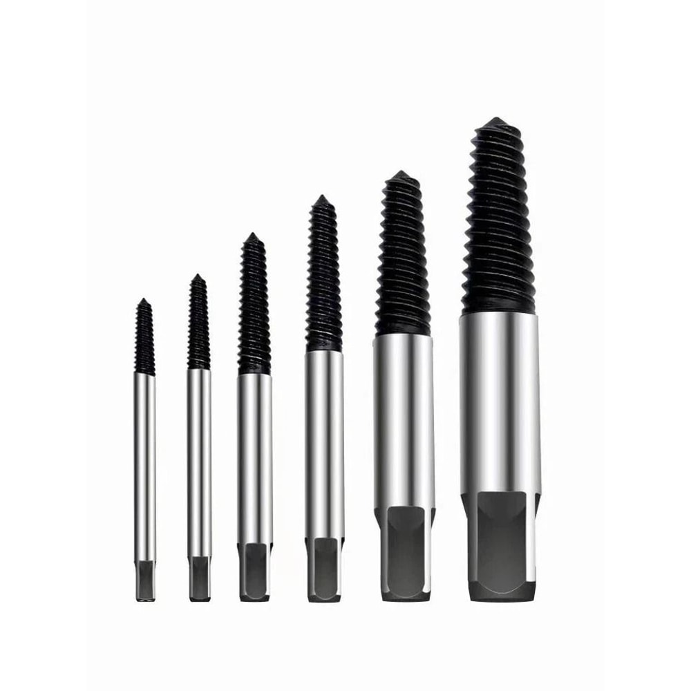 Damaged Bolt Screw Extractor Set Easy Out Tool For Rusted And Stripped Screws Remover Hex Shank 0