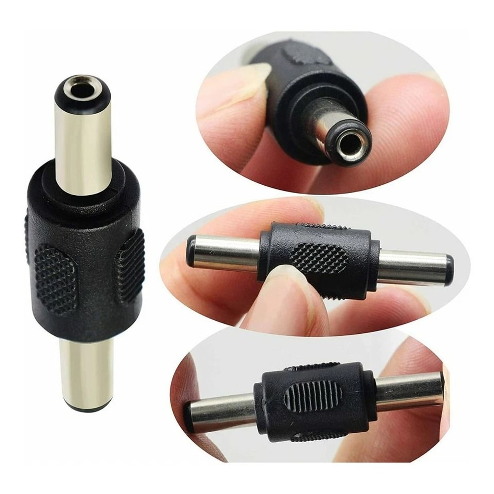Male To Male DC Coupler Barrel Jack Power Connector For CCTV LED Lights DVRs 6