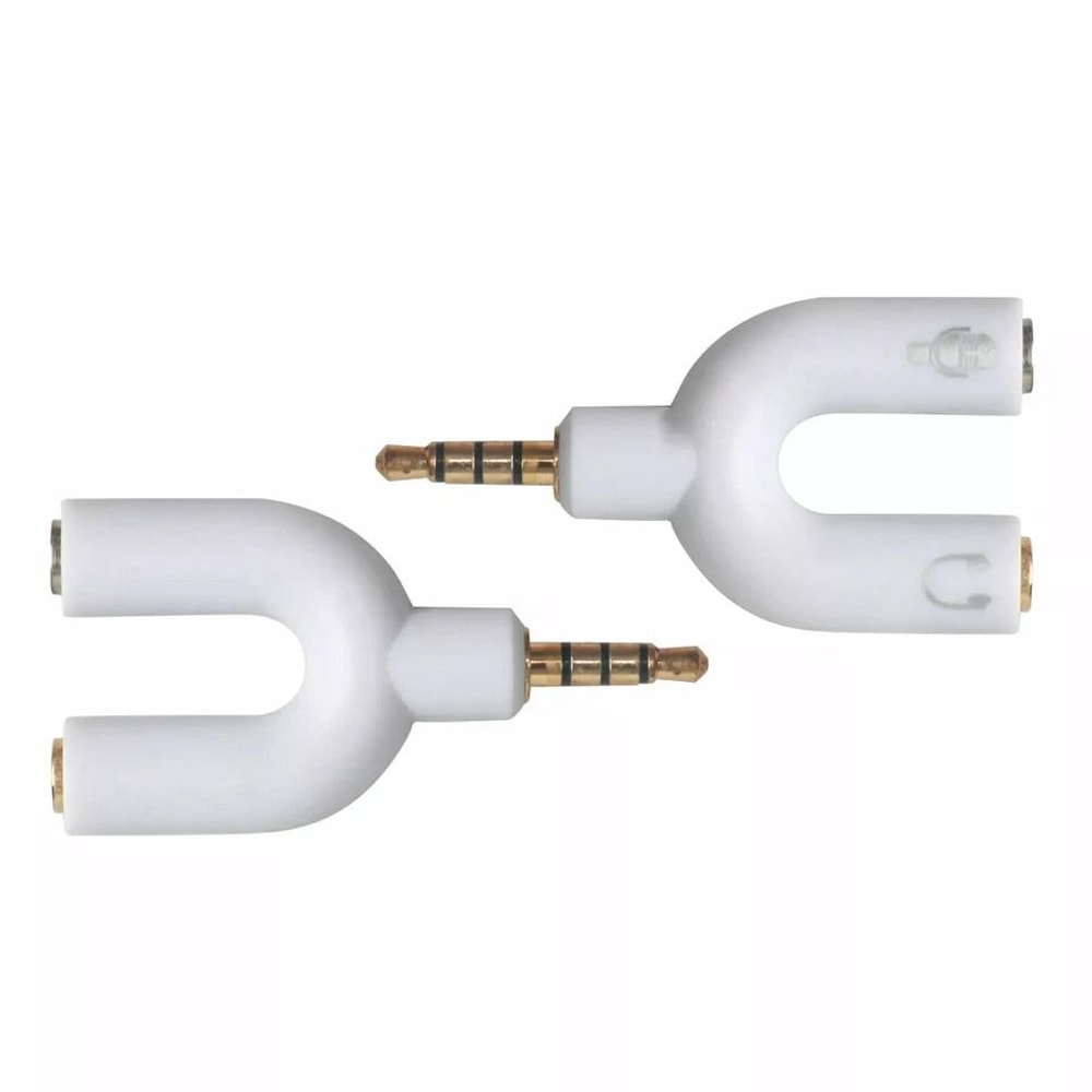 Stereo Audio U Splitter Cable Adapter Male To Female Position 35mm HeadphoneMic Splitter For Headse 1