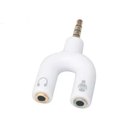 stereo audio u splitter cable adapter, male to female, position 3.5mm headphone/mic splitter for headset compatibility
