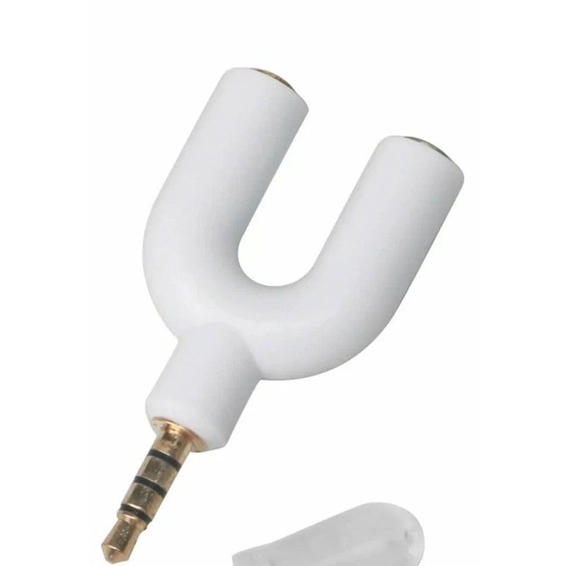 Stereo Audio U Splitter Cable Adapter Male To Female Position 35mm HeadphoneMic Splitter For Headse 3