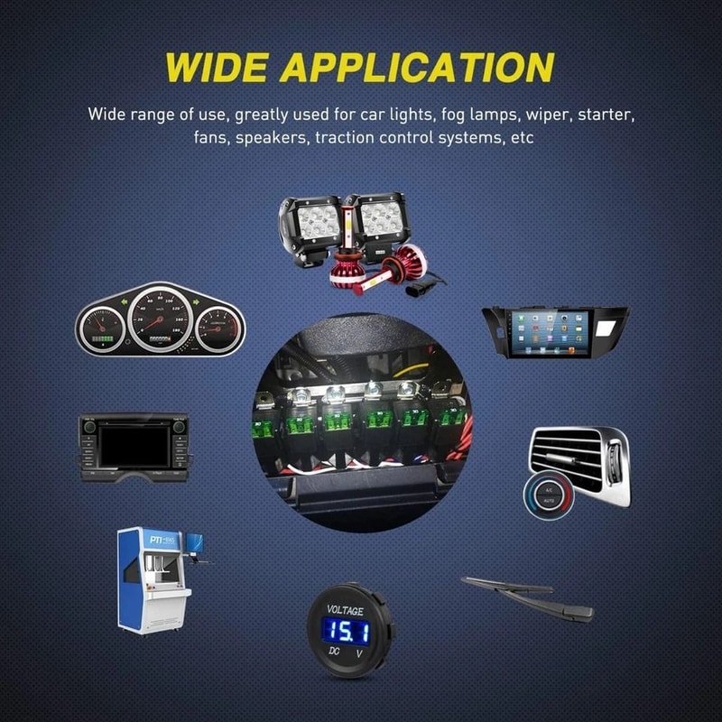 Fuse Relay Switch Harness Set SPST Automotive Electrical Relays Waterproof Switching Current 2