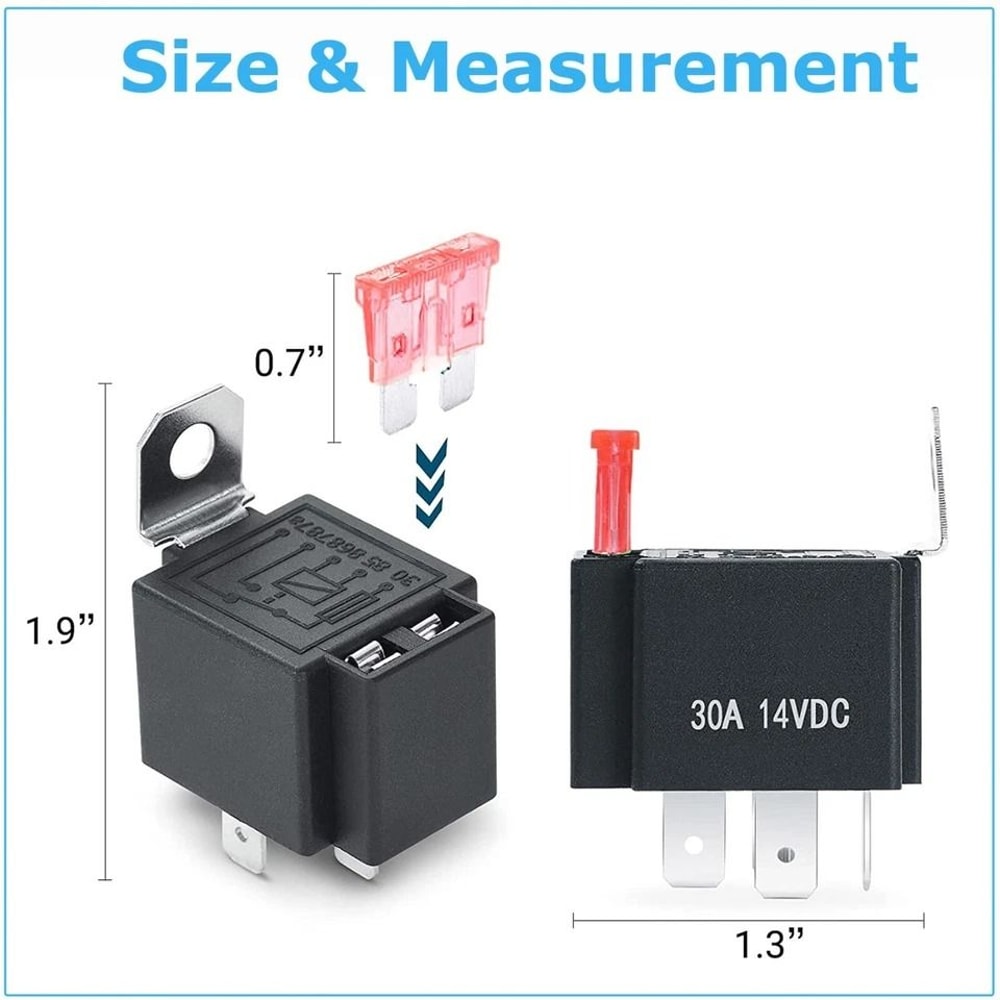 Fuse Relay Switch Harness Set SPST Automotive Electrical Relays Waterproof Switching Current 3