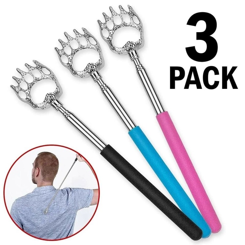 Extendable Back Scratcher Bear Claw Telescopic Metal Adjustable Length Perfect Back Massager Gift F 5