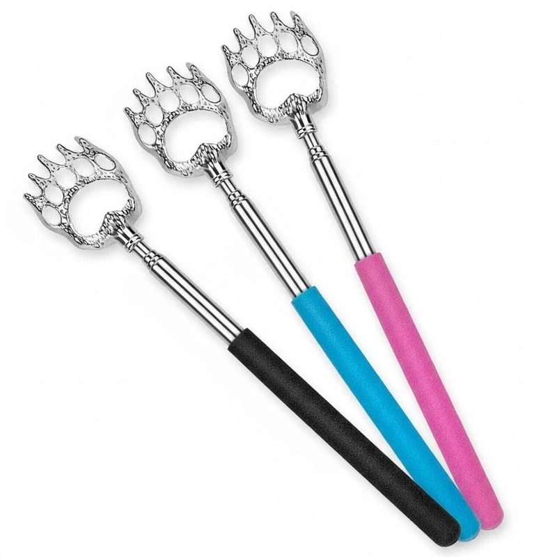 Extendable Back Scratcher Bear Claw Telescopic Metal Adjustable Length Perfect Back Massager Gift F 1