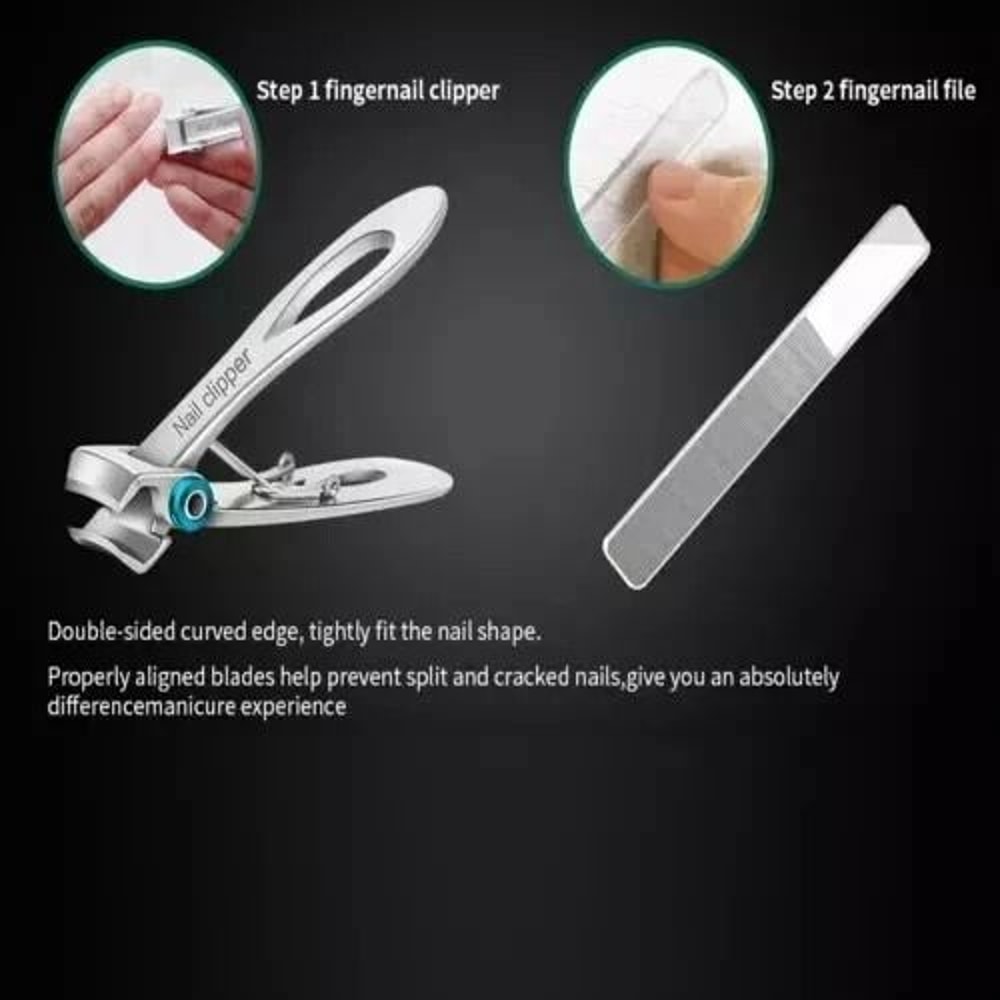 Heavy Duty Stainless Professional Toe Nail Clippers Set Extra Large For Thick Nails Ideal For Men W 4