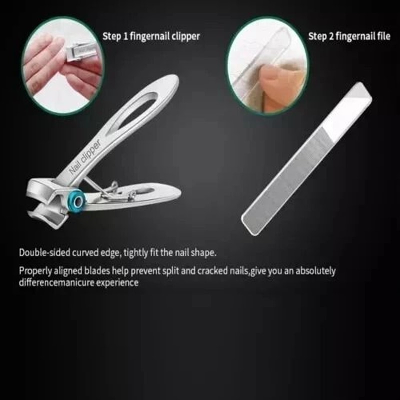 Heavy Duty Stainless Professional Toe Nail Clippers Set Extra Large For Thick Nails Ideal For Men W 6