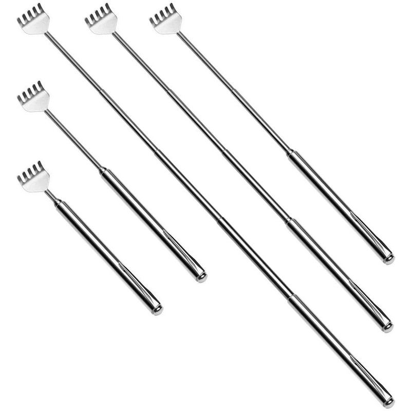 Portable Telescopic Back Scratcher Stainless Steel Extendable Claw Massager Handy Metal Scratch Too 1
