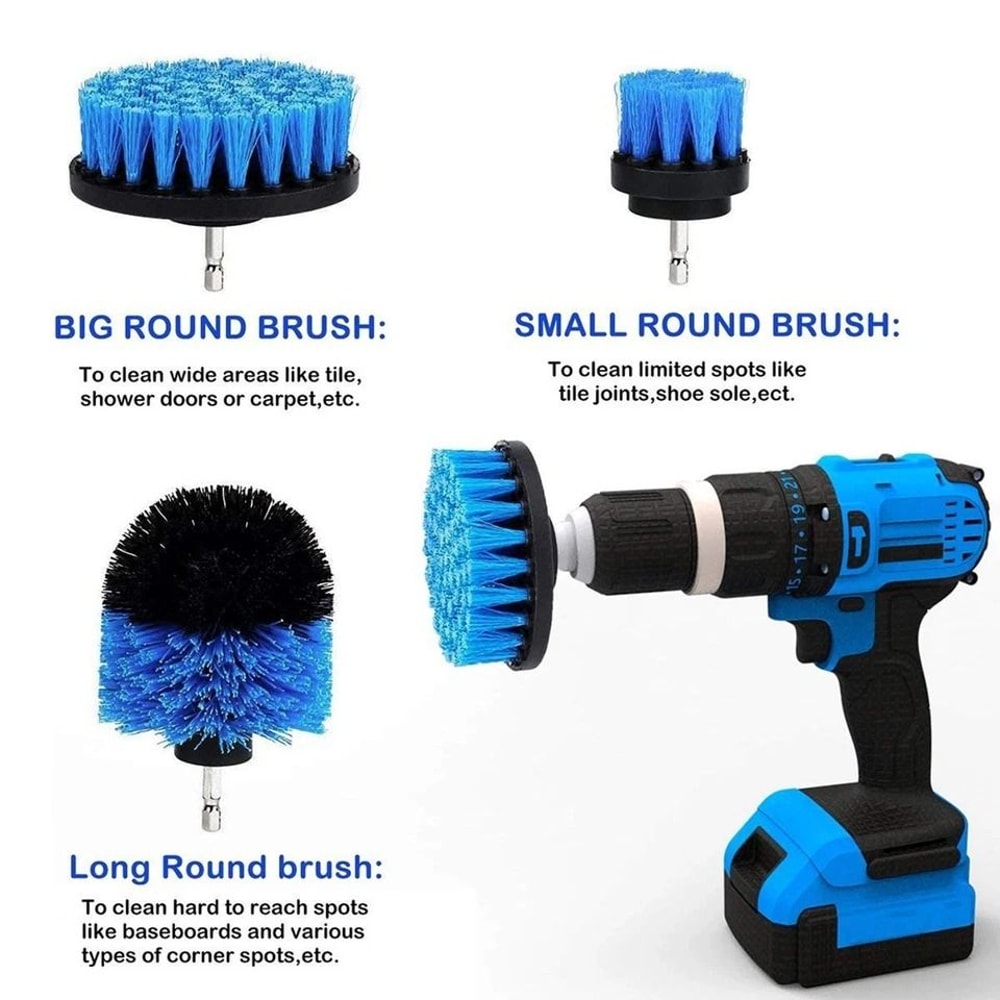 Power Scrubber Drill Brush Tile Grout Cleaner For Shower And Tub Spin Brush With Nylon Bristles Pe 3