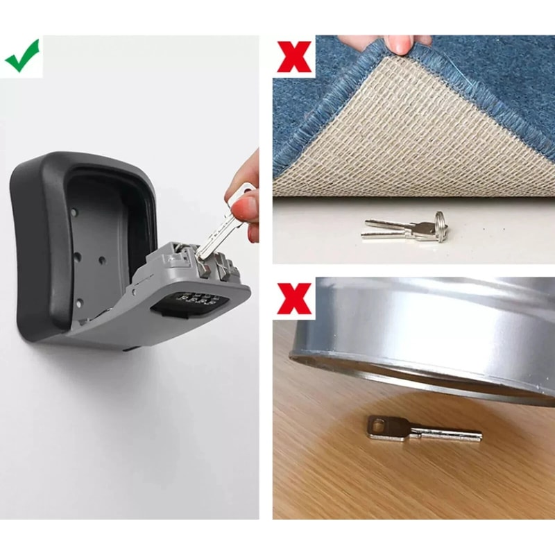 Adjustable Digit Combination Key Box Secure Storage Safe For Home Outdoor Padlock Dial Security 7