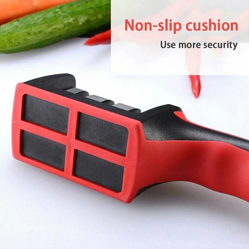 Knife Sharpener Professional Stage Kitchen Sharpening System Ceramic Tungsten Blade Refining 3