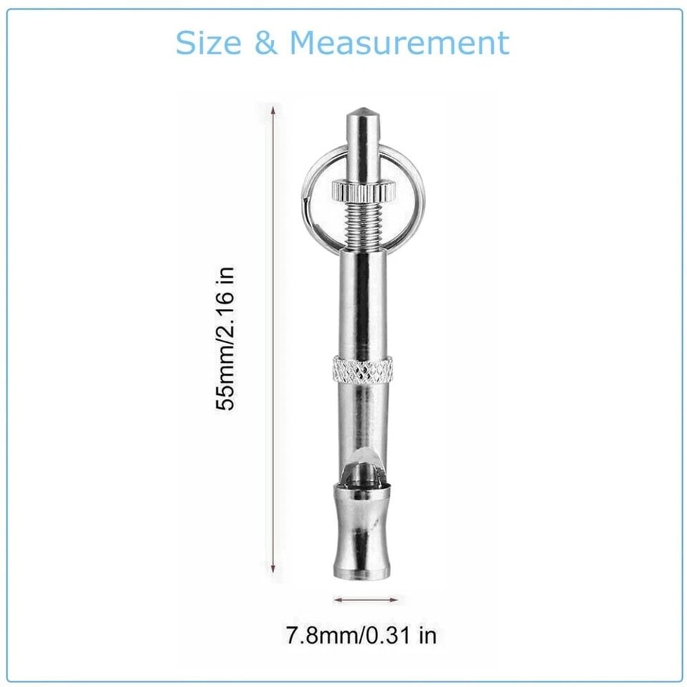 Adjustable Frequency Dog Whistle Stop Barking Hot Pet Training Stainless Steel Obedience Whistle 1