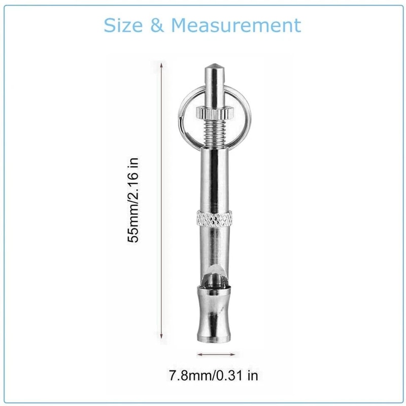 Adjustable Frequency Dog Whistle Stop Barking Hot Pet Training Stainless Steel Obedience Whistle 1