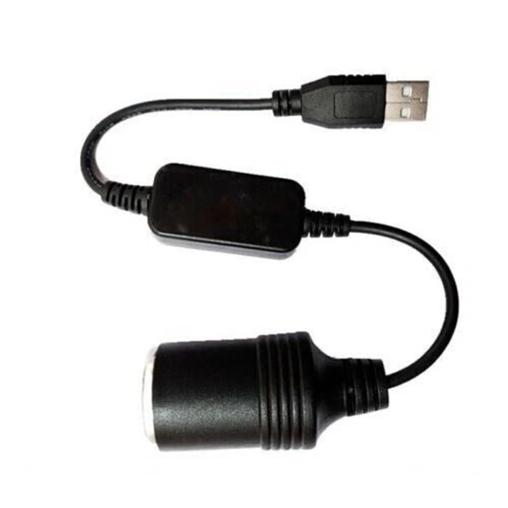 USB To Car Cigarette Lighter Adapter Converter Power Cable For Car Electronics Dash Cams Heated Sea 0