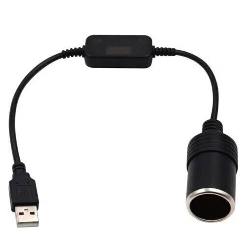 USB To Car Cigarette Lighter Adapter Converter Power Cable For Car Electronics Dash Cams Heated Sea 7