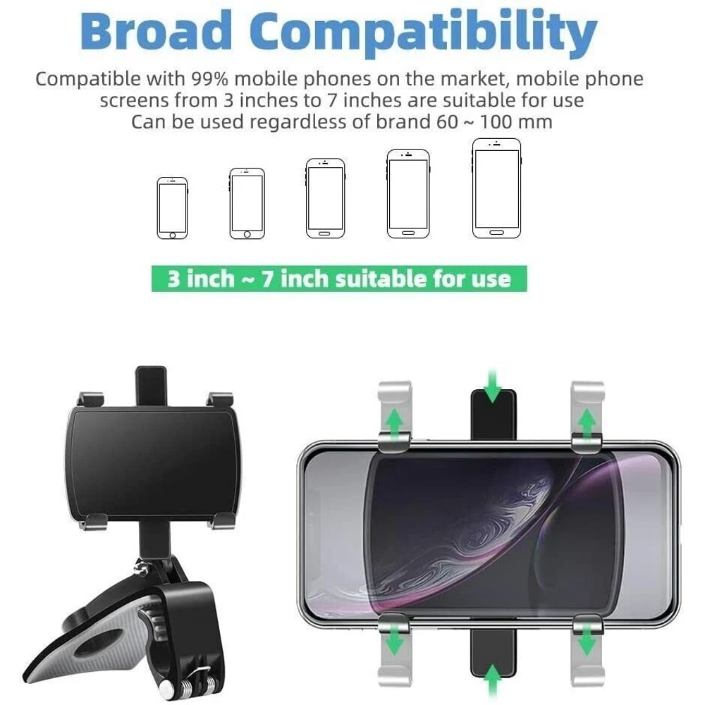 Universal Car Phone Mount Holder For Cell Phone Adjustable For IPhone Samsung Galaxy Dashboard And 6