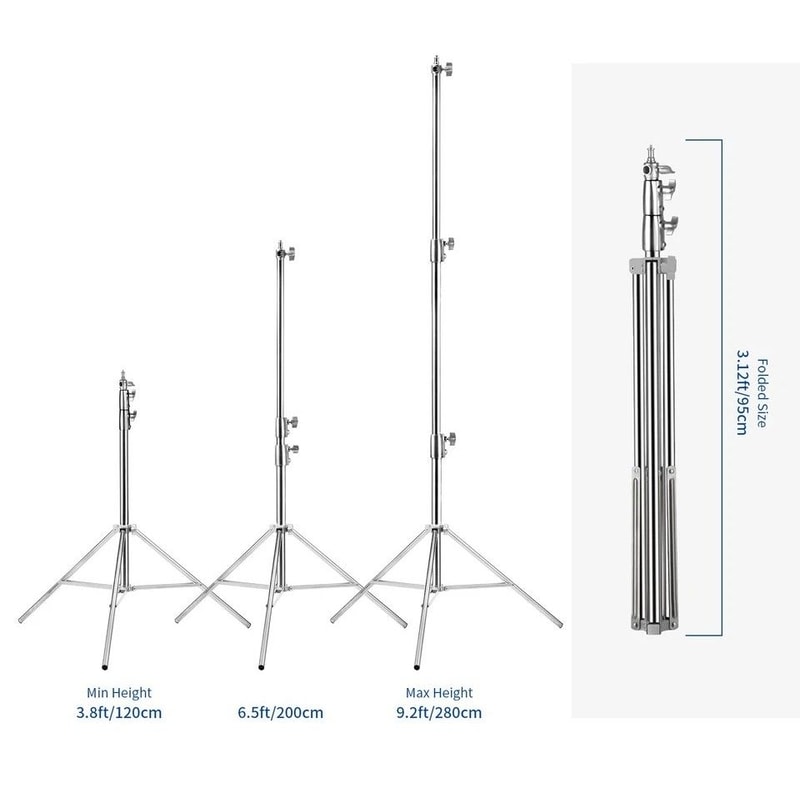 Stainless Steel Heavy Duty Light Stand Tripod With BuiltIn Spring Damped For Softbox Flash Light A 6