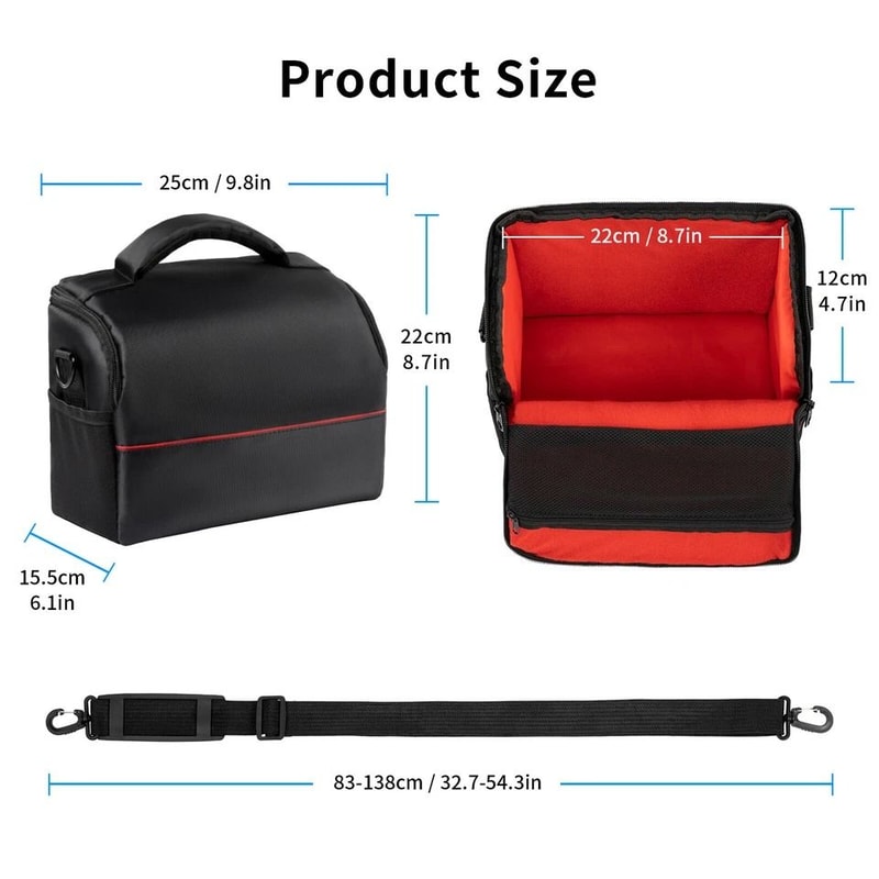 Large Waterproof Camera Bag Shoulder Pouch For Nikon Canon DSLR Lens Accessories Case TravelFriend 1