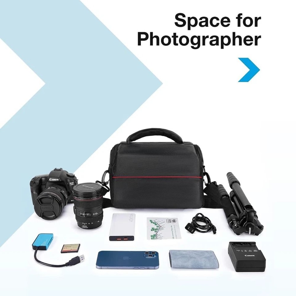 Large Waterproof Camera Bag Shoulder Pouch For Nikon Canon DSLR Lens Accessories Case TravelFriend 11