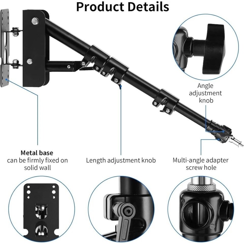 Adjustable Wall Mount Boom Arm For Photography Light Moonlight Support Boom Arm For Strobe Light Ca 5