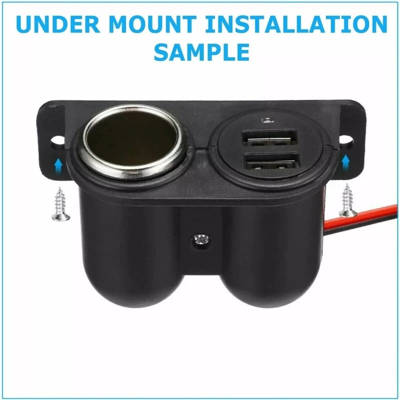 Dual USB Charger Power Adapter Car Cigarette Lighter Socket Splitter DC Outlet For Vehicles Camper 2