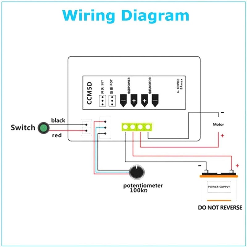 PWM DC Motor Speed Controller Digital Display With Switch Adjustable Duty Cycle 8