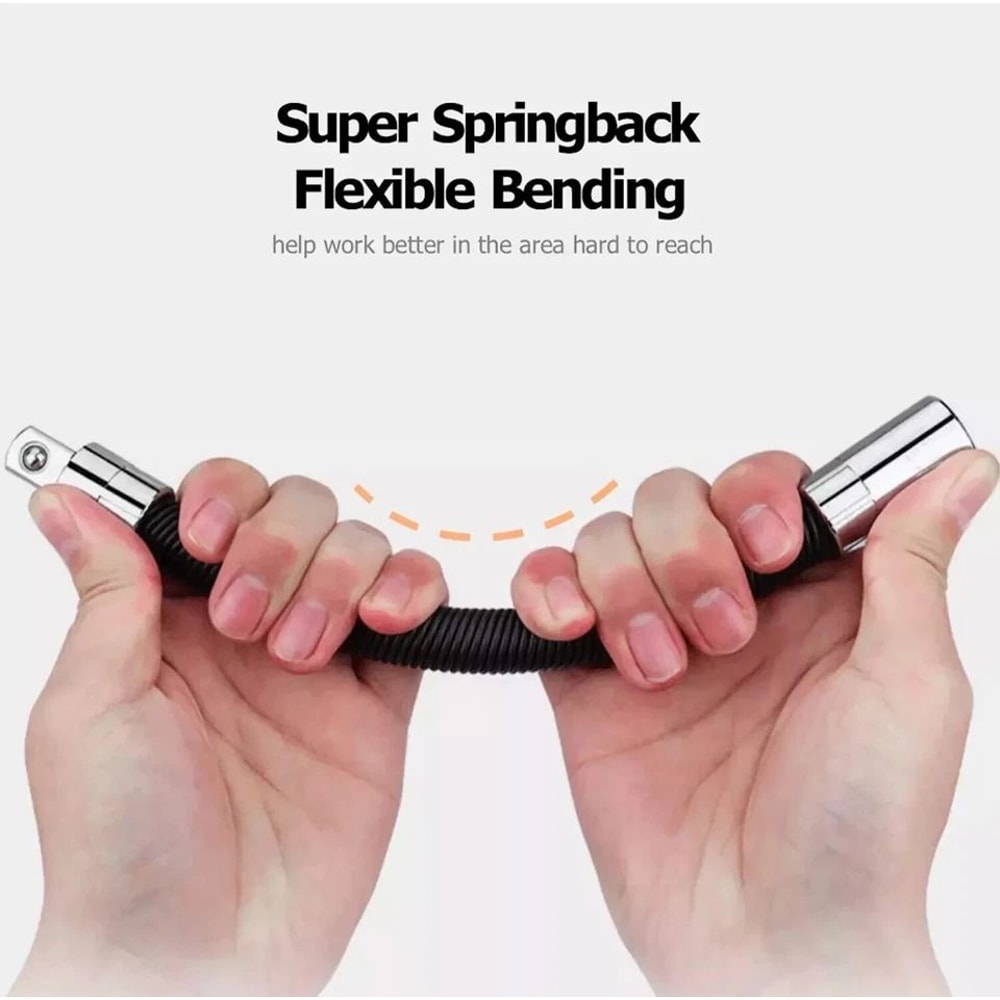 Drive Long Set Flexible Extension Socket Bar Wrench ChromeVanadium Flex Bars Durable Auto Repair To 2