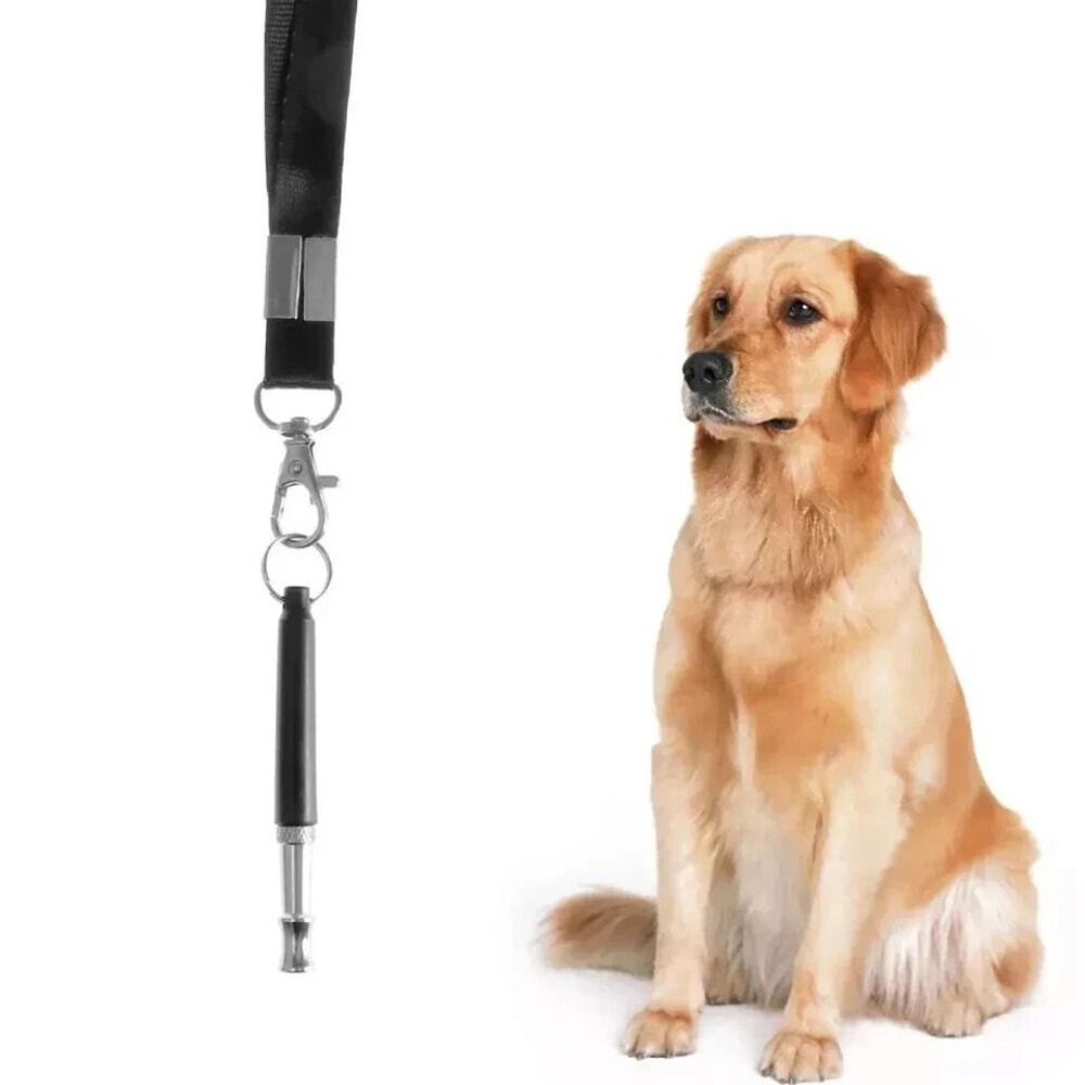 Silent Sound Dog Whistle Stop Barking Adjustable Training Tool With Strap Dog Obedience Whistle 3