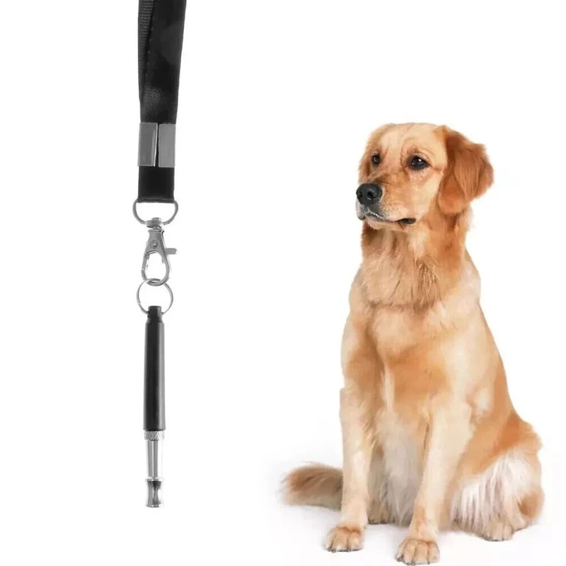 Silent Sound Dog Whistle Stop Barking Adjustable Training Tool With Strap Dog Obedience Whistle 3