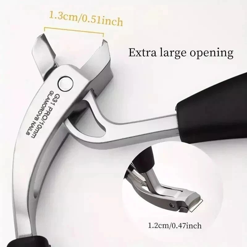 Heavy Duty Toenail Clippers For Thick Ingrown Nails Large Opening Curved Nail Clippers For Seniors 6