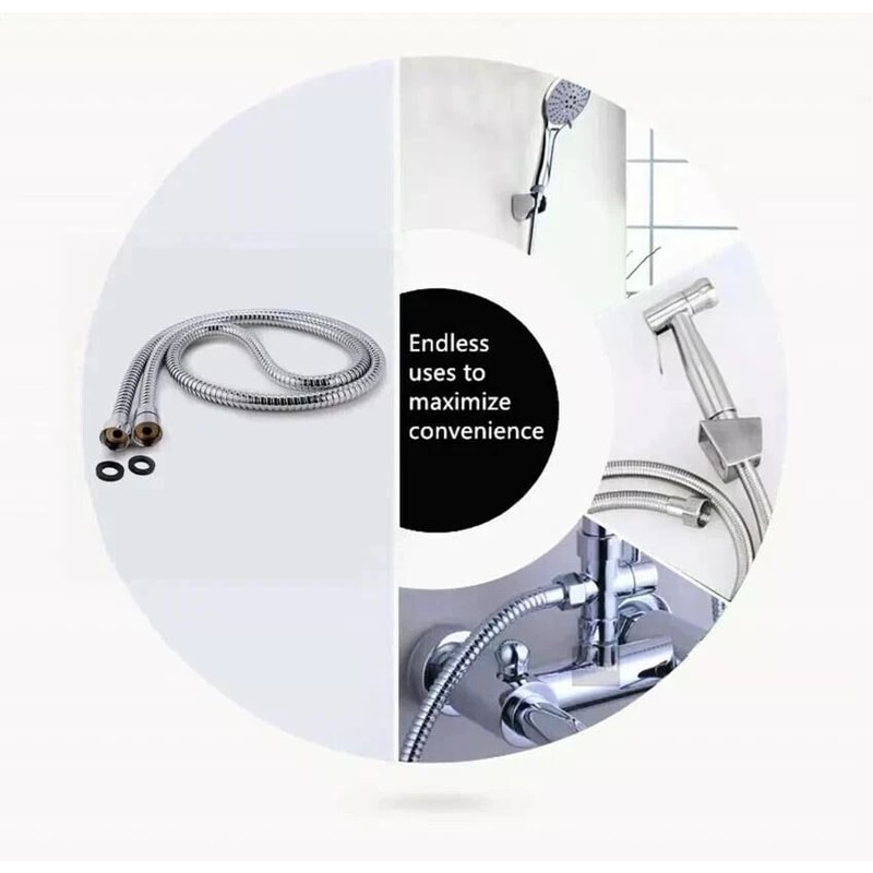 Stainless Steel Replacement Hand Shower Hose For RV Home Flexible NonKink Easy Installation Univers 3