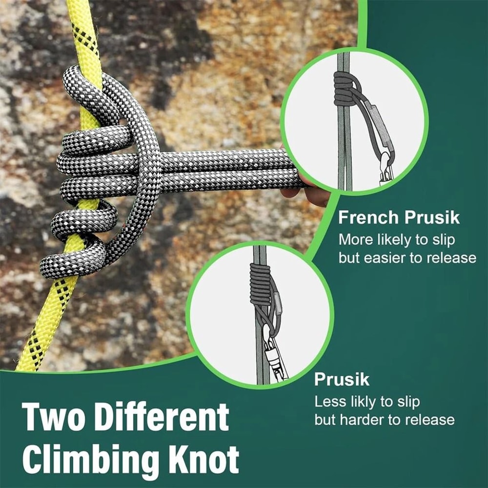 High Strength Prusik Cord PreSewn Loop For Climbing Arborist Rope Mountaineering Strength For Rescu 4