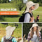 Wide Brim Sun Hat For Women UV Protection Neck Flap Adjustable Ponytail Cap For Outdoor Activities 8