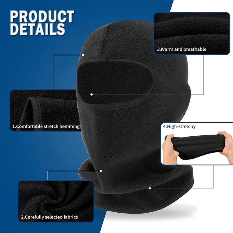 Windproof Full Face Mask Winter Balaclava Ski Fleece Neck Warmer Cold Weather Protection For Skiing 3