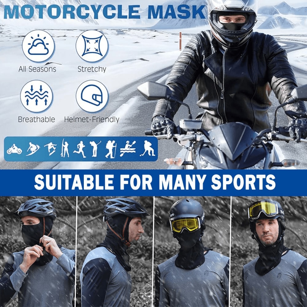 Windproof Full Face Mask Winter Balaclava Ski Fleece Neck Warmer Cold Weather Protection For Skiing 9