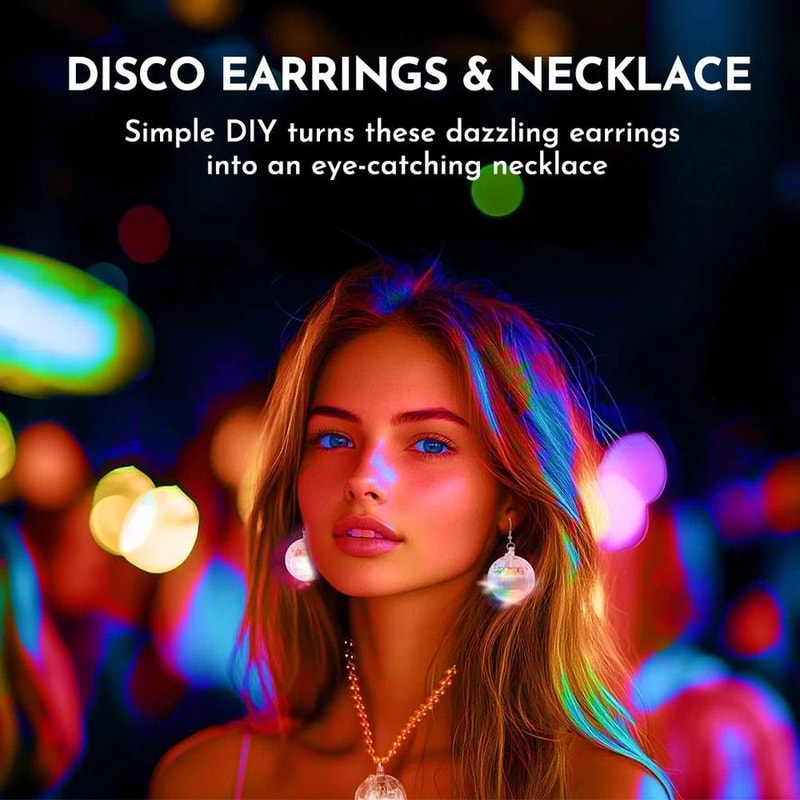 Light Up Disco Ball LED Earrings Perfect For Xmas Parties RGB Modes For Fun Glow 5