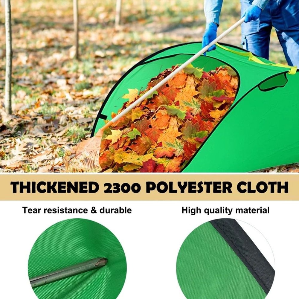 Reusable Foldable Gallon Pop Up Leaf Bag Collapsible Leaves Collector For Yard Lawn Trash Large Cap
