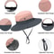 Boonie Bucket Womens Summer Sun Hat Wide Brim Travel Cap Ponytail Friendly UV Protection For Fishin