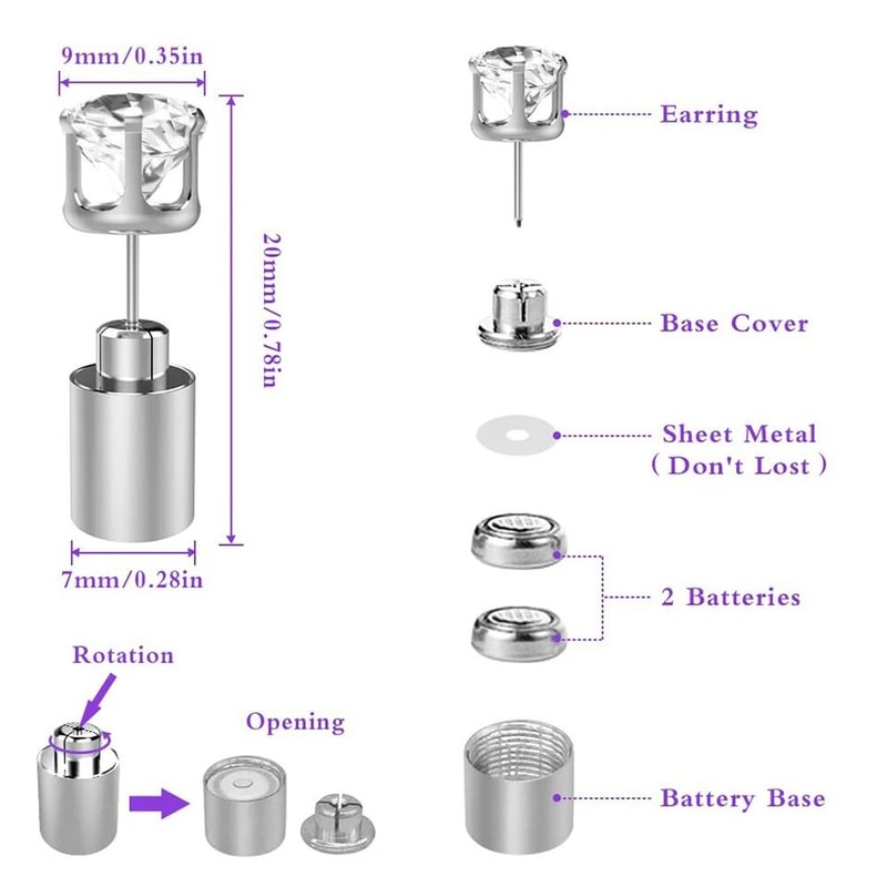 Flash Glow LED Earrings Studs Light Up Christmas Dance Club DJ Party Glow Jewelry For Night Events 9