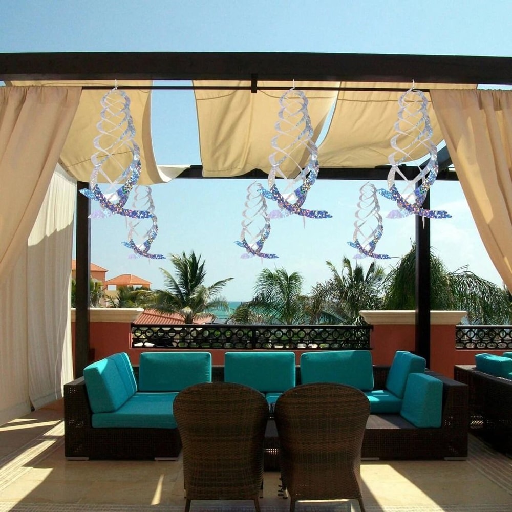 Hanging Reflective Birds Scare Deterrent Bird Repellent Spiral Reflectors For Gardens Farms Outdoo 1