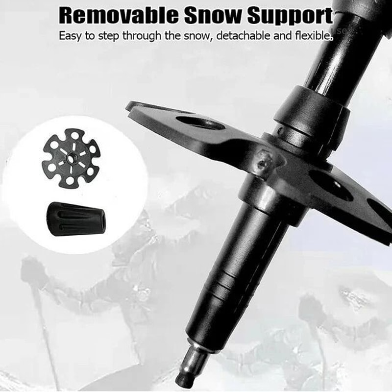 Walking Sticks AntiShock Pair Trekking Hiking Poles Collapsible Alpenstock Grip For Hiking Backpack