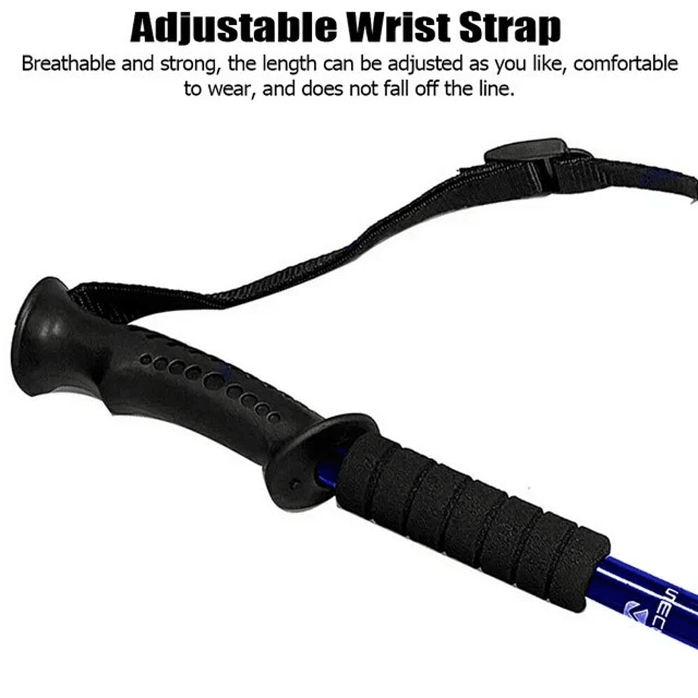 Walking Sticks AntiShock Pair Trekking Hiking Poles Collapsible Alpenstock Grip For Hiking Backpack