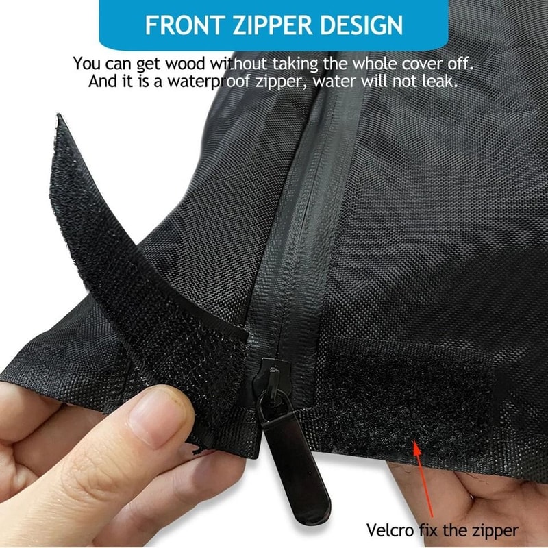 Waterproof Firewood Rack Cover Heavy Duty Log Hoop Protector UV Resistant Fits Round Log Holders 3