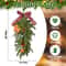 PreLit Christmas Teardrop Swag With LED Lights Battery Operated Christmas Decor For Doors Stairs Wi 2