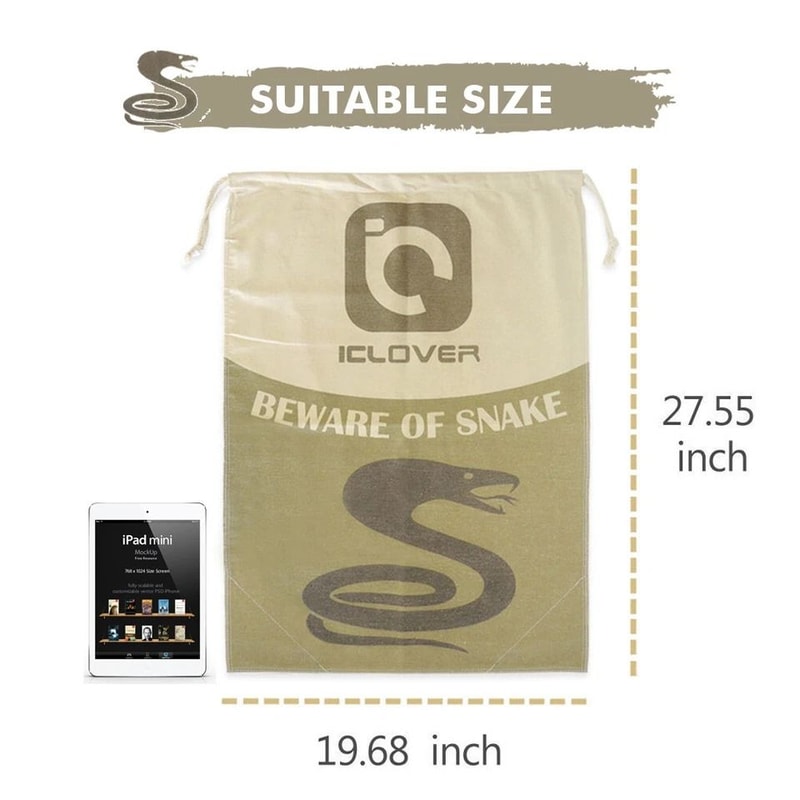 Durable Large Size Safe Snake Bag Drawstring Reptile Herp Pouch Breathable Hunting Sack For Snake H